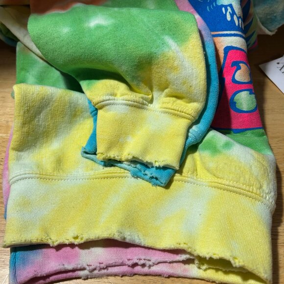 NWT Womens MadeWorn Intermix Grateful Dead Multicolor Tie Dye Sweatshirt Top XS - Picture 6 of 11